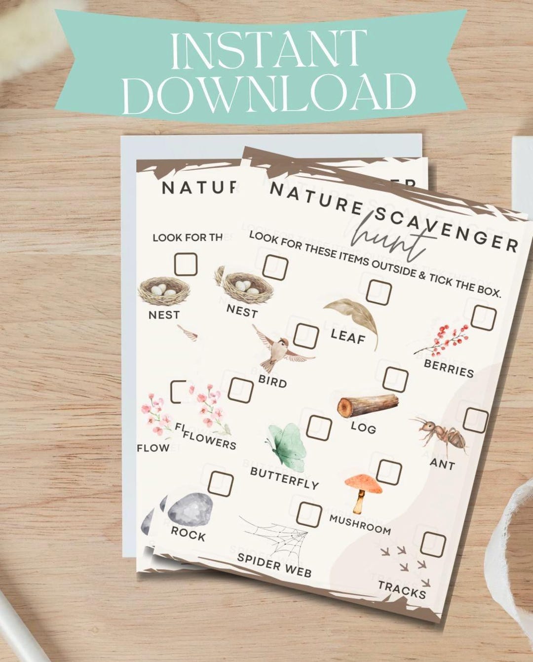 Kids Nature Scavenger Hunt Printable - Etsy UK
