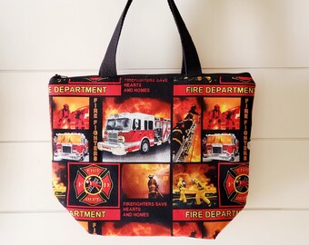 CLOSEOUT/Fireman Insulated Lunch Tote/Lunch Bag/Lunch Box