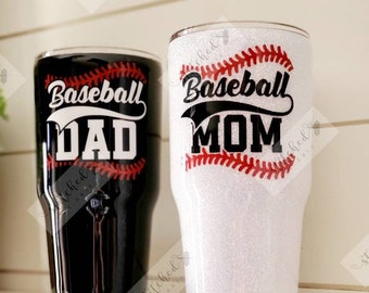 Baseball Tumbler/Baseball Mom/Baseball Dad/Baseball Cup