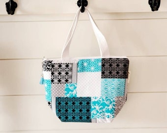 CLOSEOUT/Patchwork Lunch Tote/ Lunch Bag