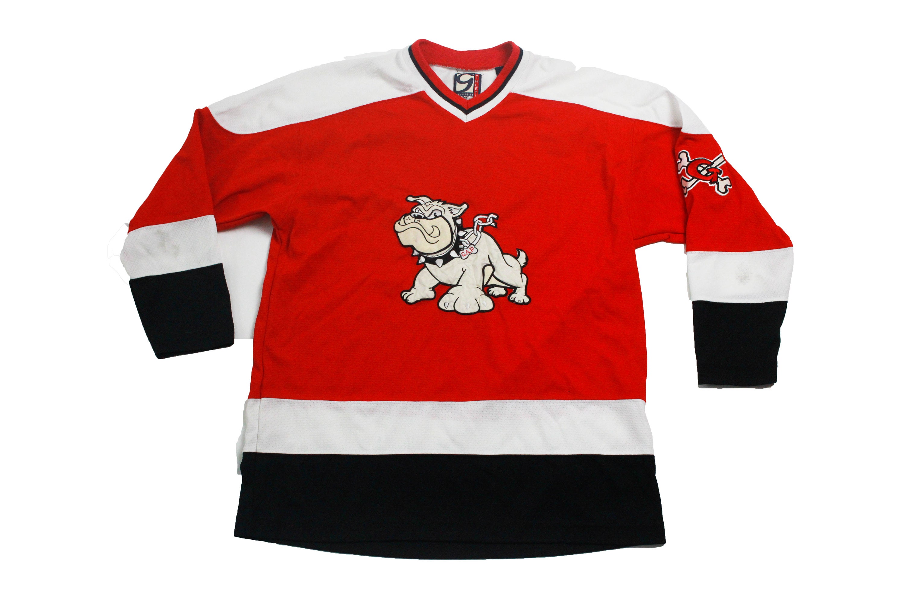 Jog Athletics UGA Athens Ice Dawgs Hockey Jersey ~ Vintage Cream XL