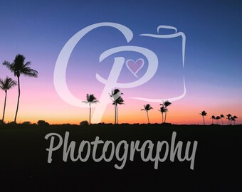 Captiva Island Sunset [tropical, palmeras, puesta de sol, decoración del hogar, decoración de oficina, impresiones de la naturaleza] Impresión 8x10 con estera blanca de 11x14