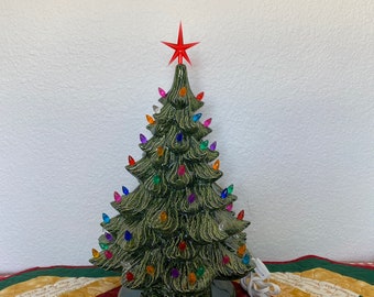 Ceramic Christmas Tree With Lights | Etsy