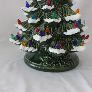 19ceramic Christmas Tree Lighted Christmas Tree Green - Etsy