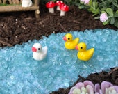 Fairy Garden Duckie White Yellow Duck Dollhouse Miniature 1 scale 1 12 Magic Doll House