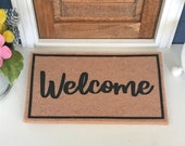 Dollhouse Miniature Welcome Door Mat Rug Doormat Farmhouse Rustic 1 Scale 1 12 MORE DESIGNS Fairy Garden