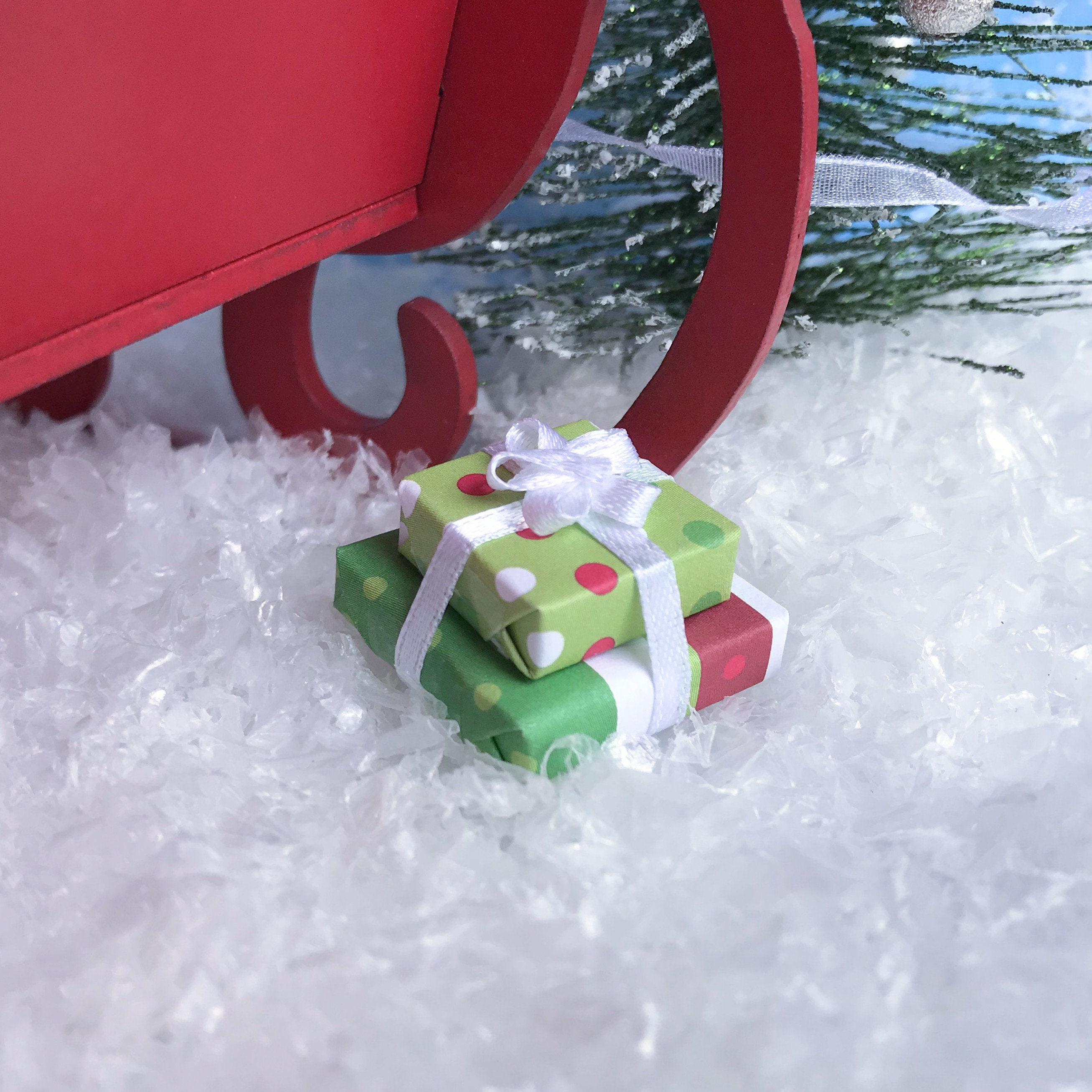 Dollhouse Miniature Christmas Presents Holiday Gifts Box Etsy