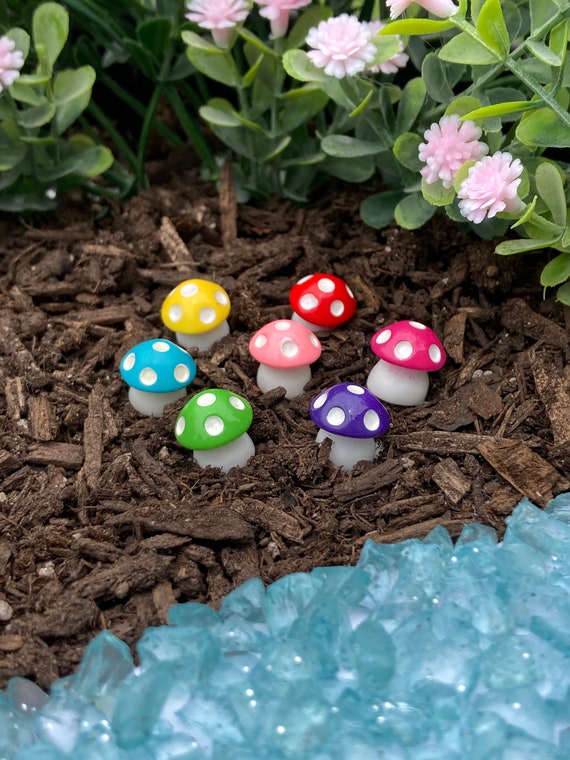 Fairy Garden Colorful Spotted Toadstool Mushroom Dollhouse Miniature 1" 1:12 