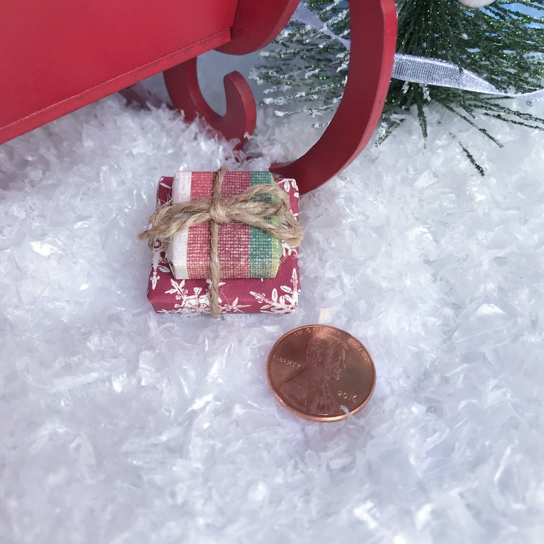 Dollhouse Miniature Christmas Presents Holiday Gifts Box Etsy