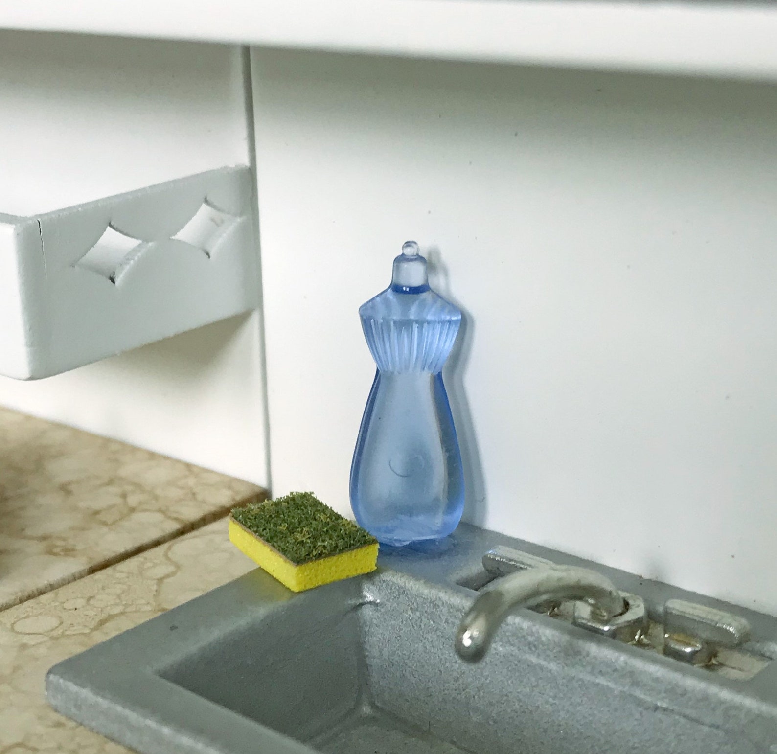 Dollhouse Miniature Kitchen Sponge and Dish Soap Liquid 1 Etsy