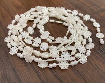 Dollhouse Miniature Snowflake Tree Garland Merry Christmas Winter Porch Décor 1" Scale 1:12 Fairy Garden