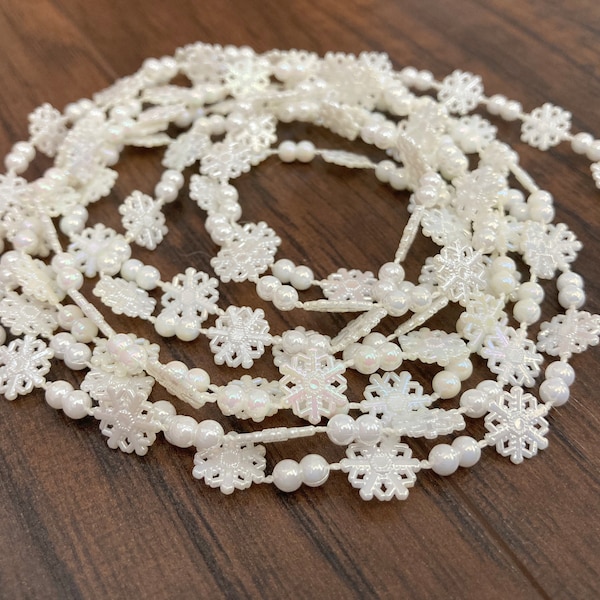 Dollhouse Miniature Snowflake Tree Garland Merry Christmas Winter Porch Décor 1" Scale 1:12 Fairy Garden