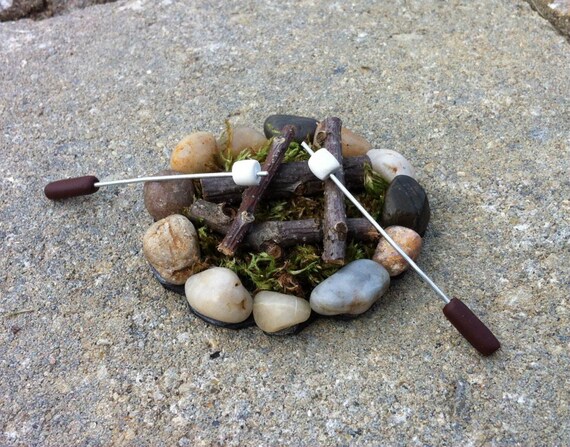 Dollhouse Miniature Camp Fairy Garden Woodpile For Bon Fire 1” scale 1:12 Cabin