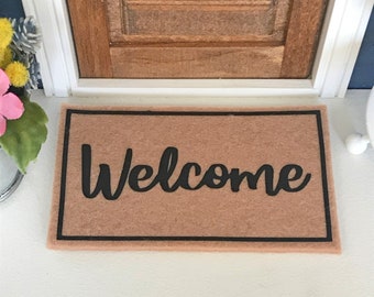 Dollhouse Miniature Welcome Door Mat  Welcome to My Dollhouse HW475A 