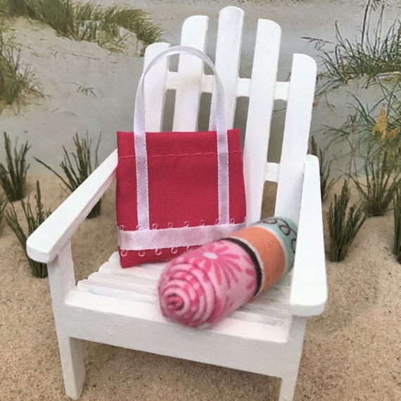 Dollhouse Miniature Nautical Anchor Tote Bag Beach Lake Camping 1/" Scale 1:12