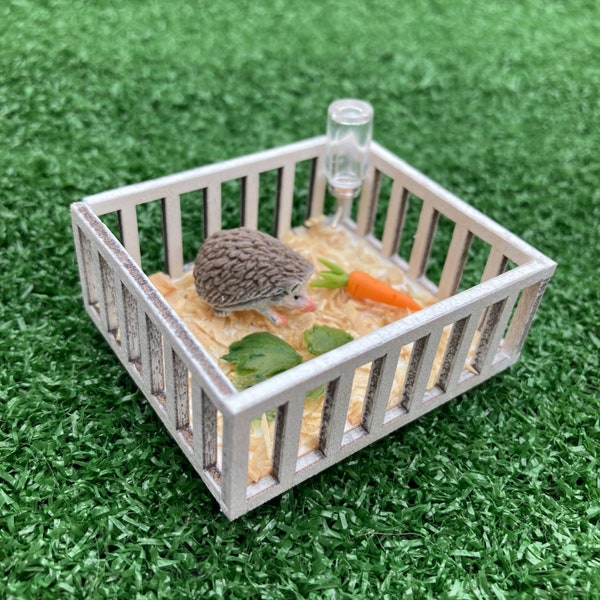 Dollhouse Miniature Pet Cage Pen Hamster Hedgehog Bunny Rabbit 1" Scale 1:12 #2