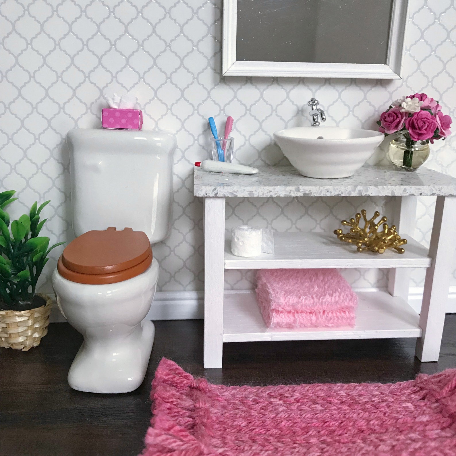 Dollhouse Miniature Toilet Paper Roll Bathroom Toiletry 1 Etsy