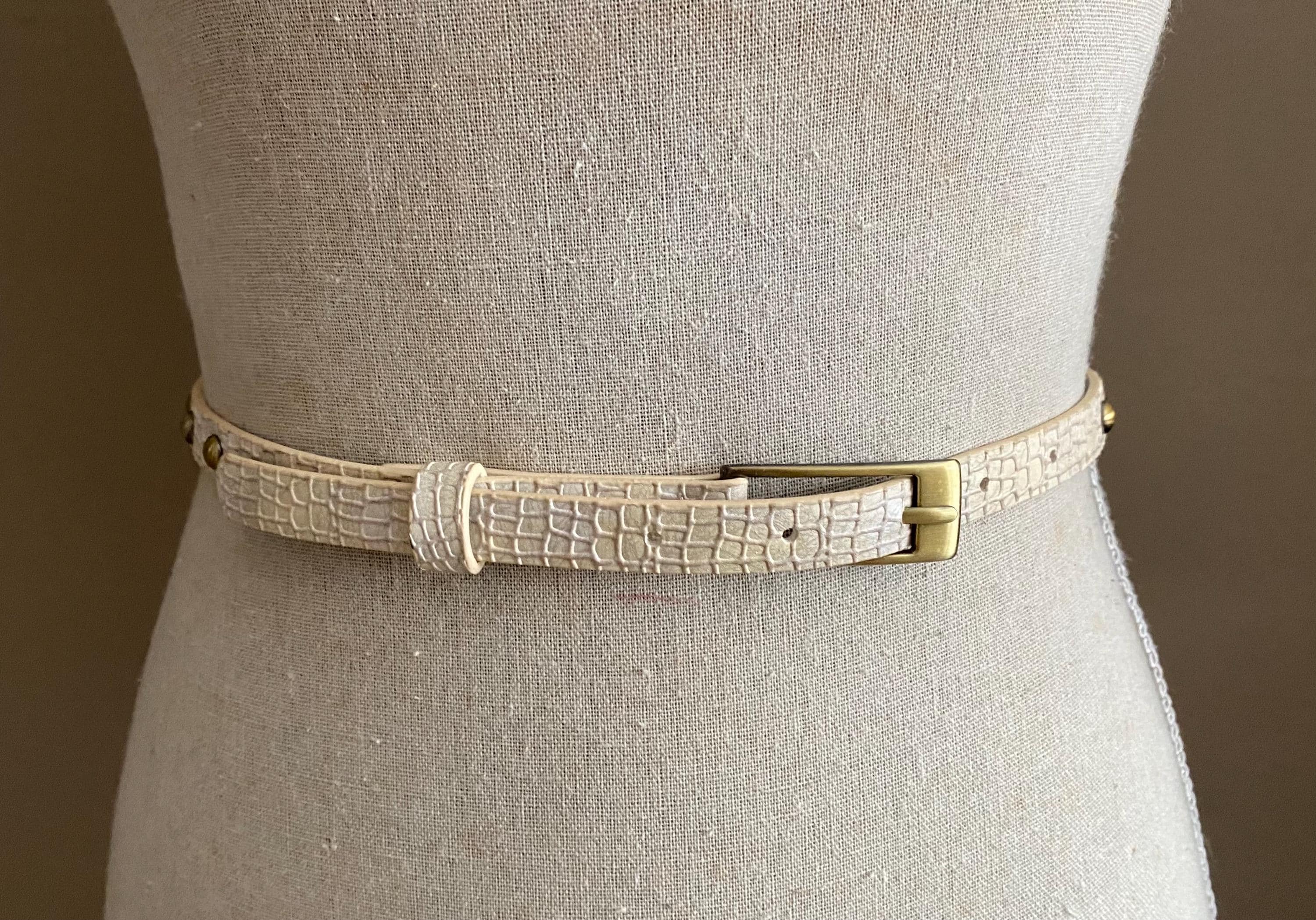 Cream Studded Belt - Etsy