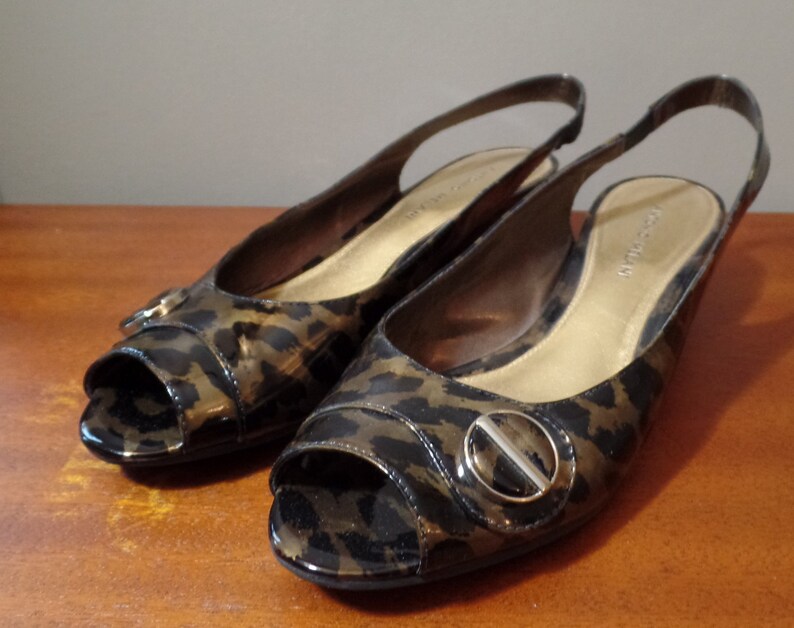green leopard shoes