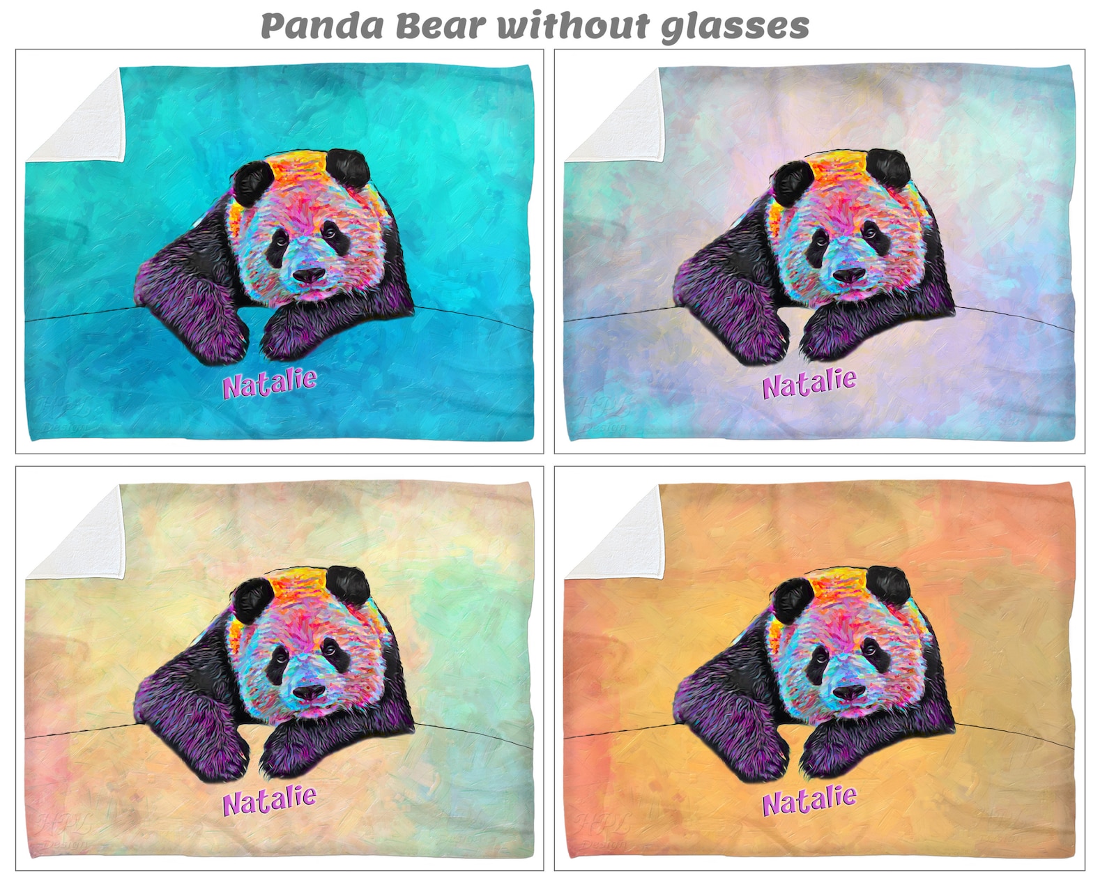 Panda Bear Blanket for Girls Personalized Gift for Animal Etsy
