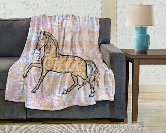 Custom And Personalized Name Fleece Blankets For Horse And Etsy