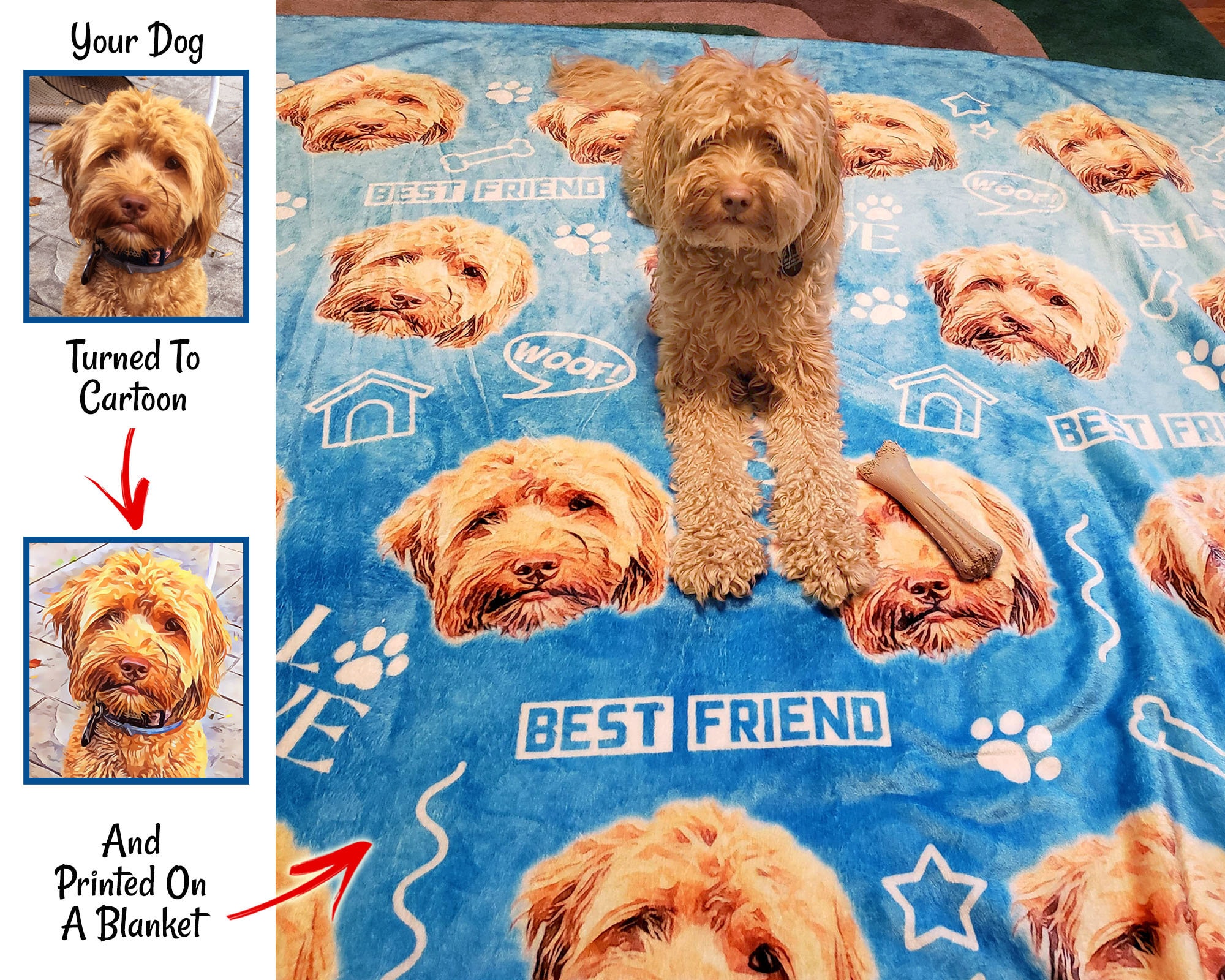 etsy personalized dog blankets