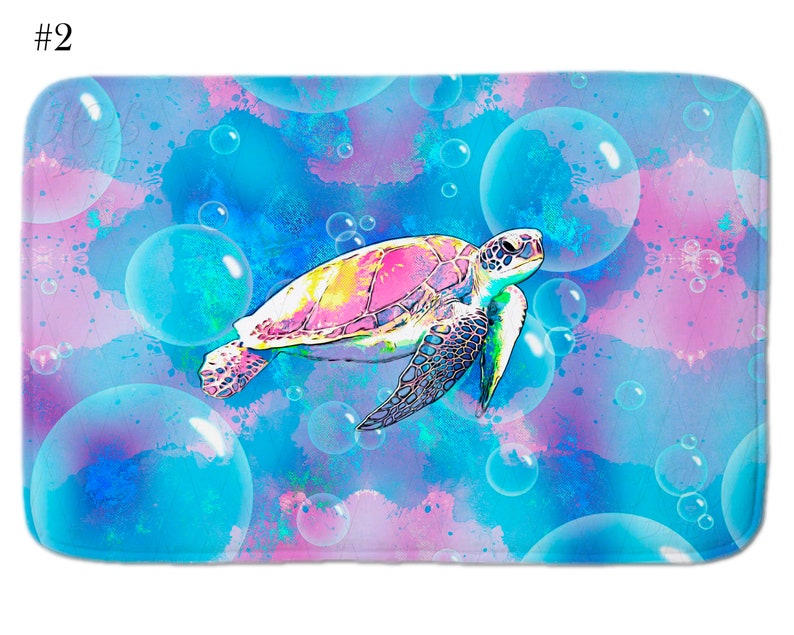 Personalized Sea Turtle Non Slip Baby Bath Mat Bath Etsy