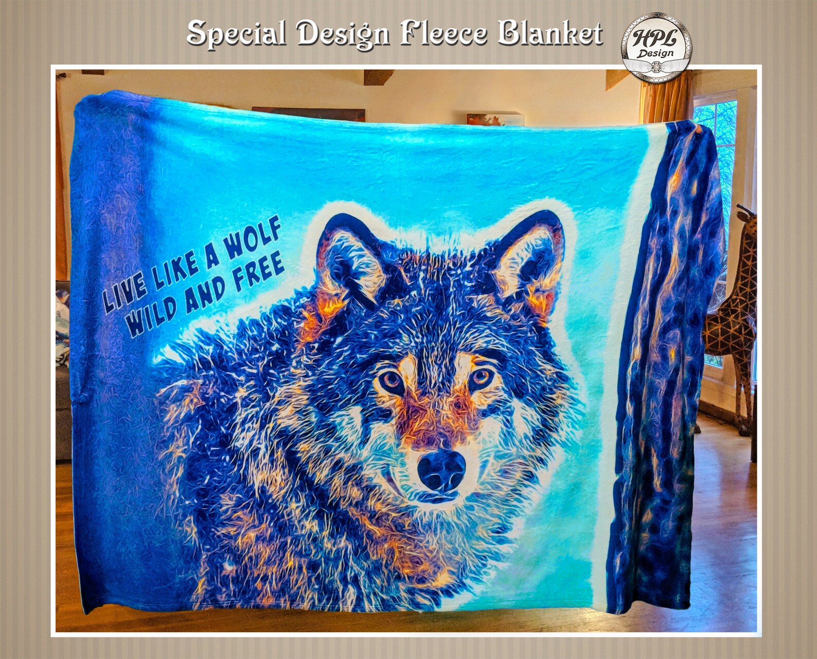 Personalized Wolf Soft Plush Blanket for Adults. Wild Animal Etsy