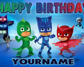 pj masks banner etsy