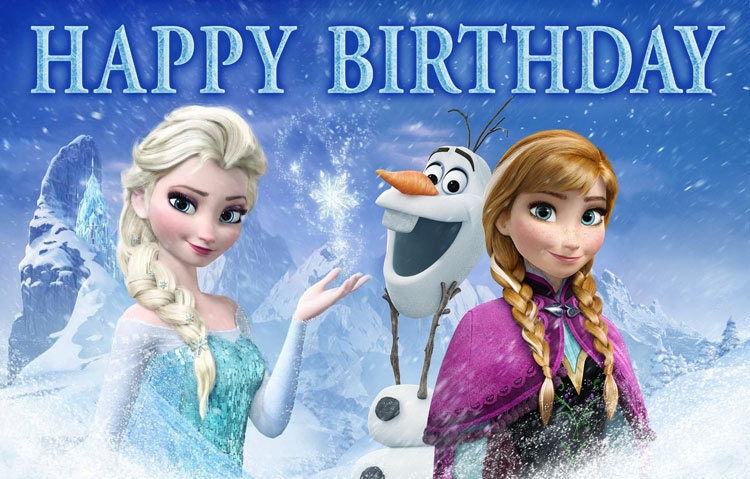Disney Frozen Birthday Banner Elsa Anna &amp; Olaf | Etsy