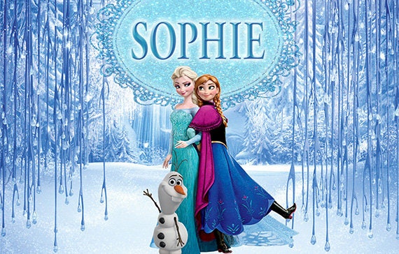 Disney Frozen Personalize Birthday Backdrop Printed Banner ...