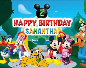 Mickey Mouse Park custom Birthday Banner