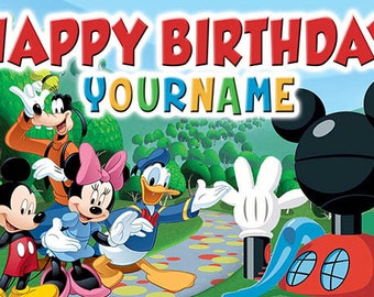 Mickey Mouse Clubhouse custom Birthday Banner