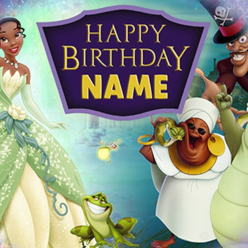 Princess and the Frog Backdrop Get Matching Favors in my Shop Princess Tiana Baby Shower Banner PersonalizedCustomized 5ftX6ft