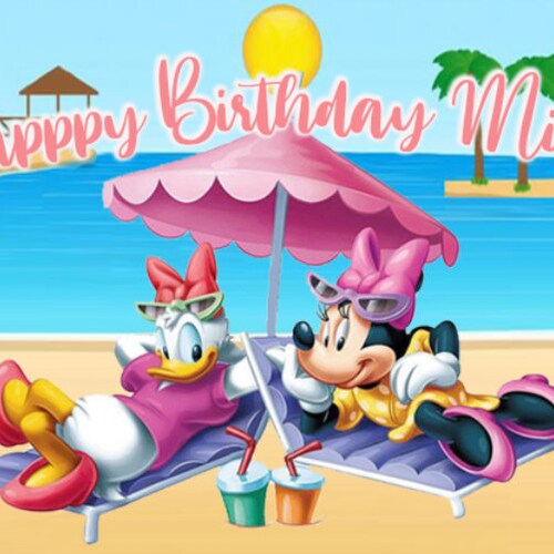 Minnie And Daisy Beach Party Custom Personalized Printed Etsy Israel