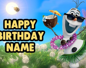 olaf summer banner etsy