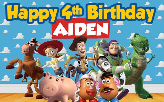 Disney Toy Story Personalize Custom Printed Birthday Backdrop Etsy Disney Toy Story Personalize Custom Printed Birthday Backdrop Etsy