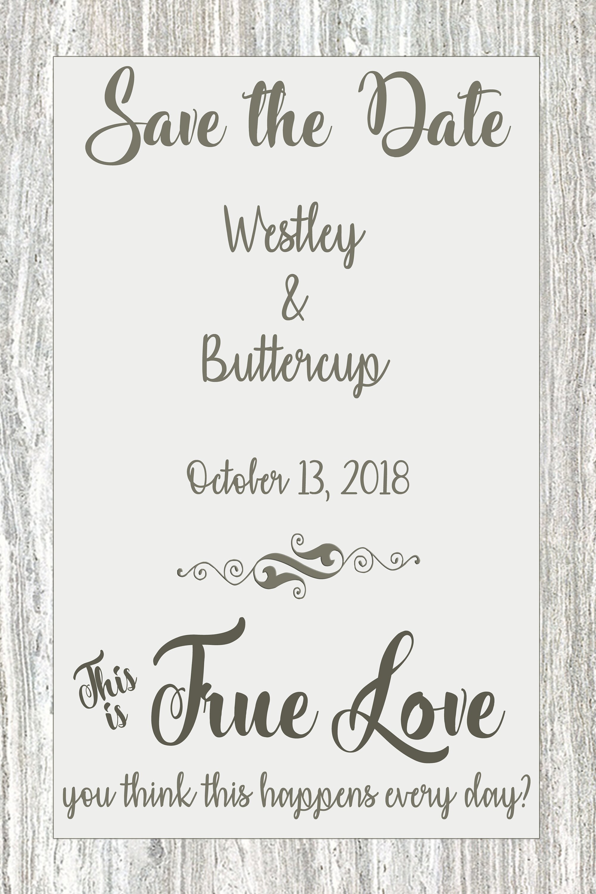 The Princess Bride Printable Wedding Invitation Save the | Etsy