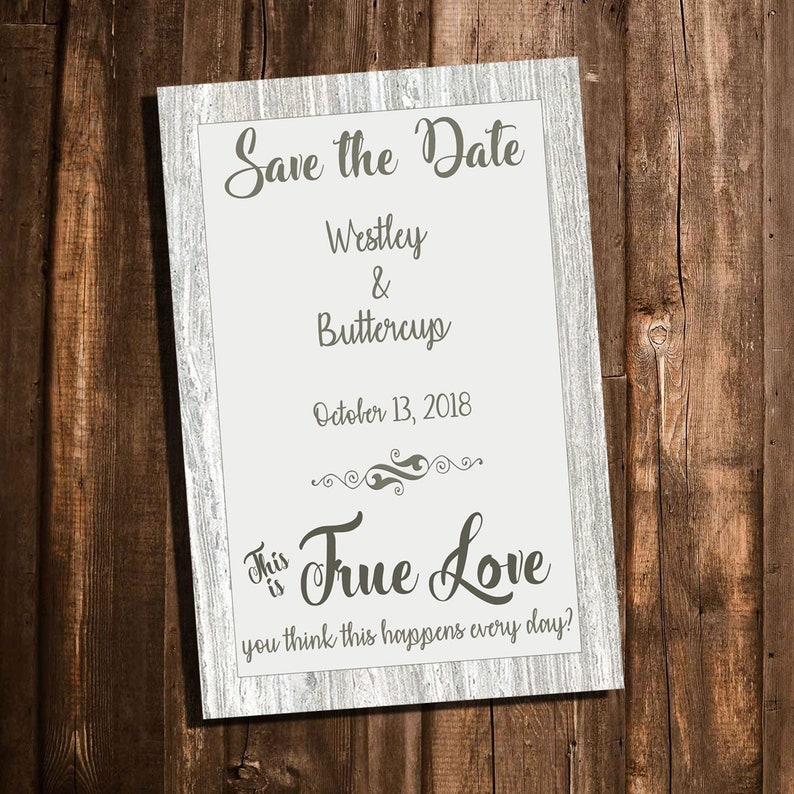 The Princess Bride Printable Wedding Invitation Save the | Etsy