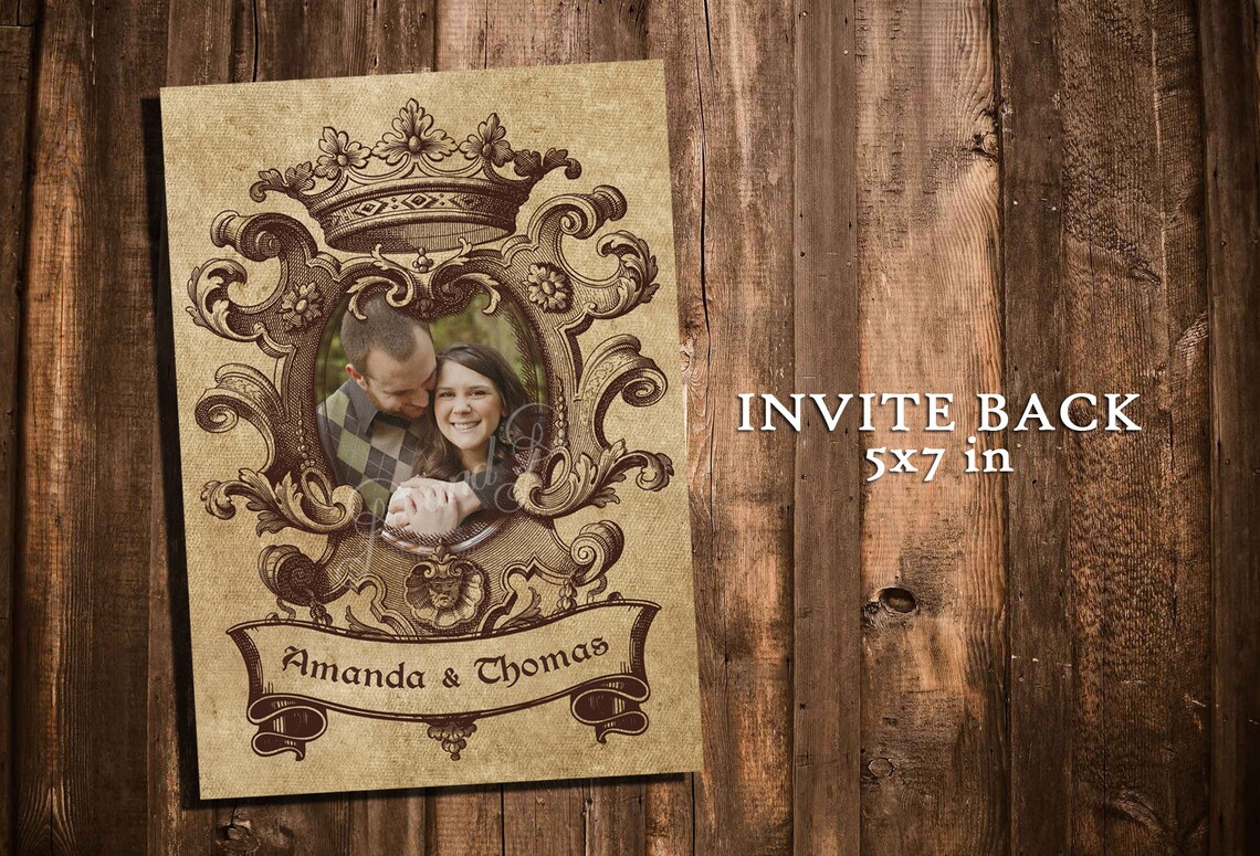 Renaissance or Medieval Inspired Printable Wedding Invitation - Etsy