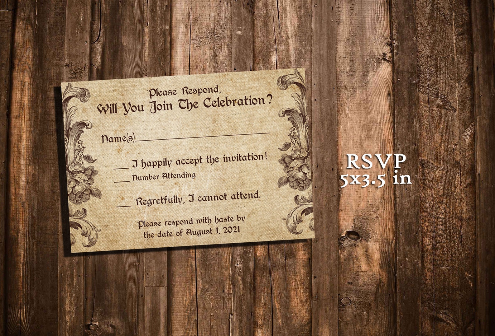 Renaissance or Medieval Inspired Printable Wedding Invitation - Etsy