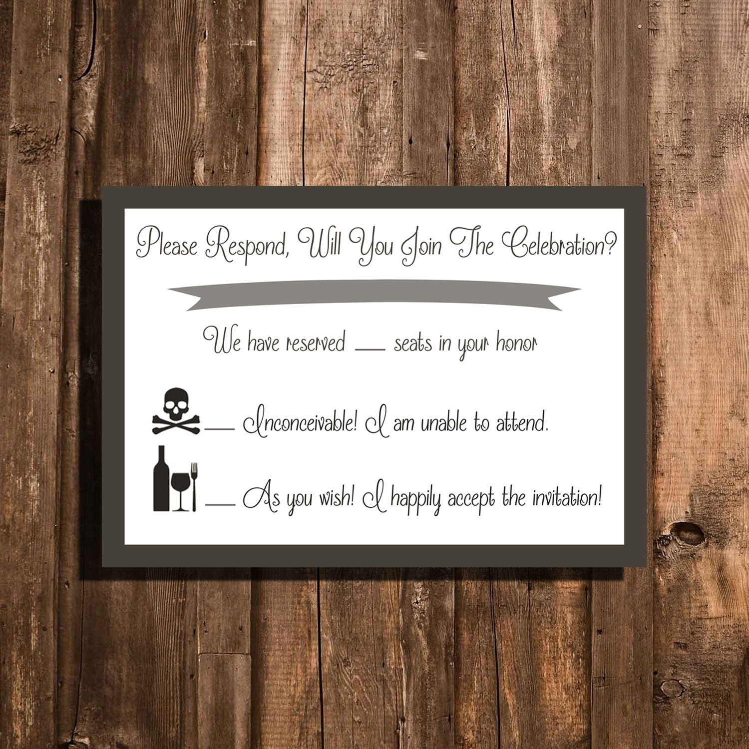 The Princess Bride Printable Wedding Invitation Save the | Etsy
