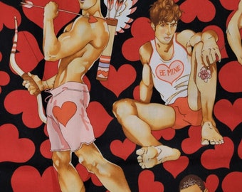 Look of Love Hearts Valentines Day Pinup Alexander Henry Cotton Fabric BTY