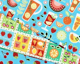Strawberries Cherries Oranges Lemons Limes Square Cotton Quilting MBT Fabric BTY You Pick Fabric