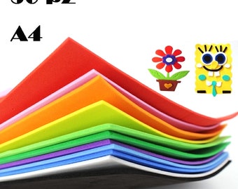 Colored A4 sheets in eva rubber (pack of 50)