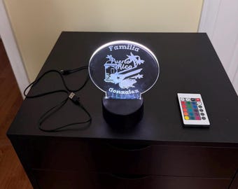 Puerto Rico Dimmable Night LED Light Lamp with remote Control