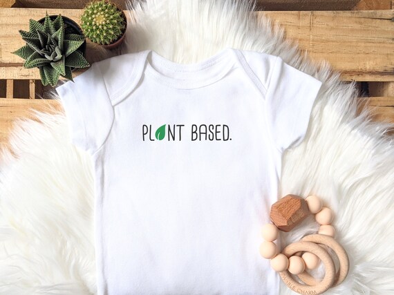 Plant Based Baby Onesie® Vegan Sayings for Baby Vegetable | Etsy