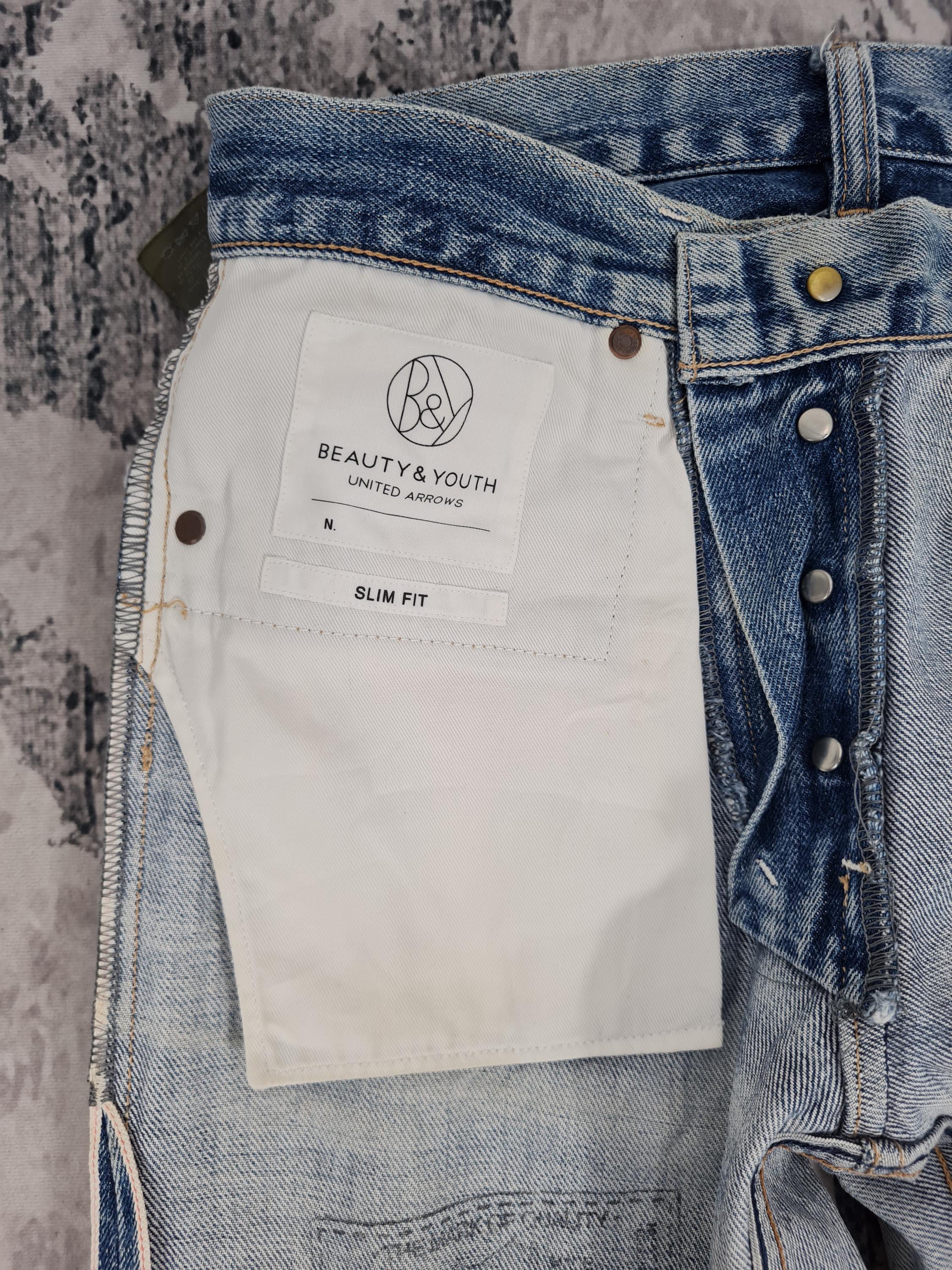 【新品】BEAUTY&YOUTH UNITED ARROWS 28cm Japanese Brand BEAUTY & YOUTH United Arrows Selvedge Redline
