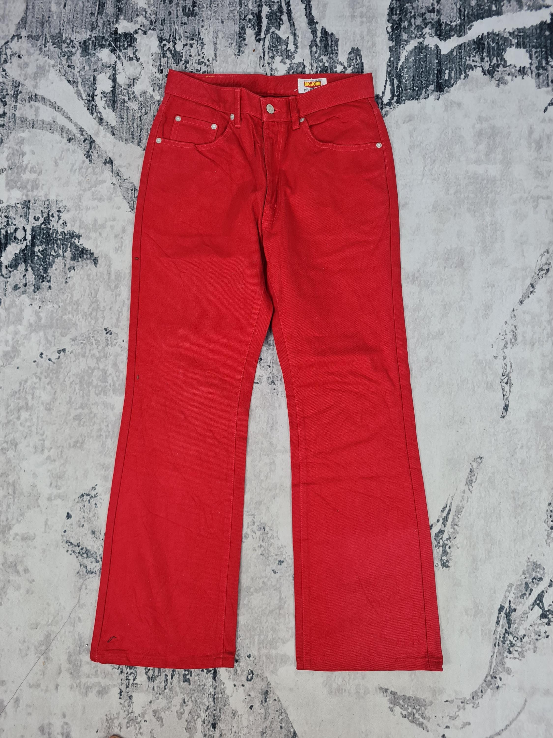 Vintage BIG JOHN Big Wash Bootcut Flare Red Jeans Big John Hippies