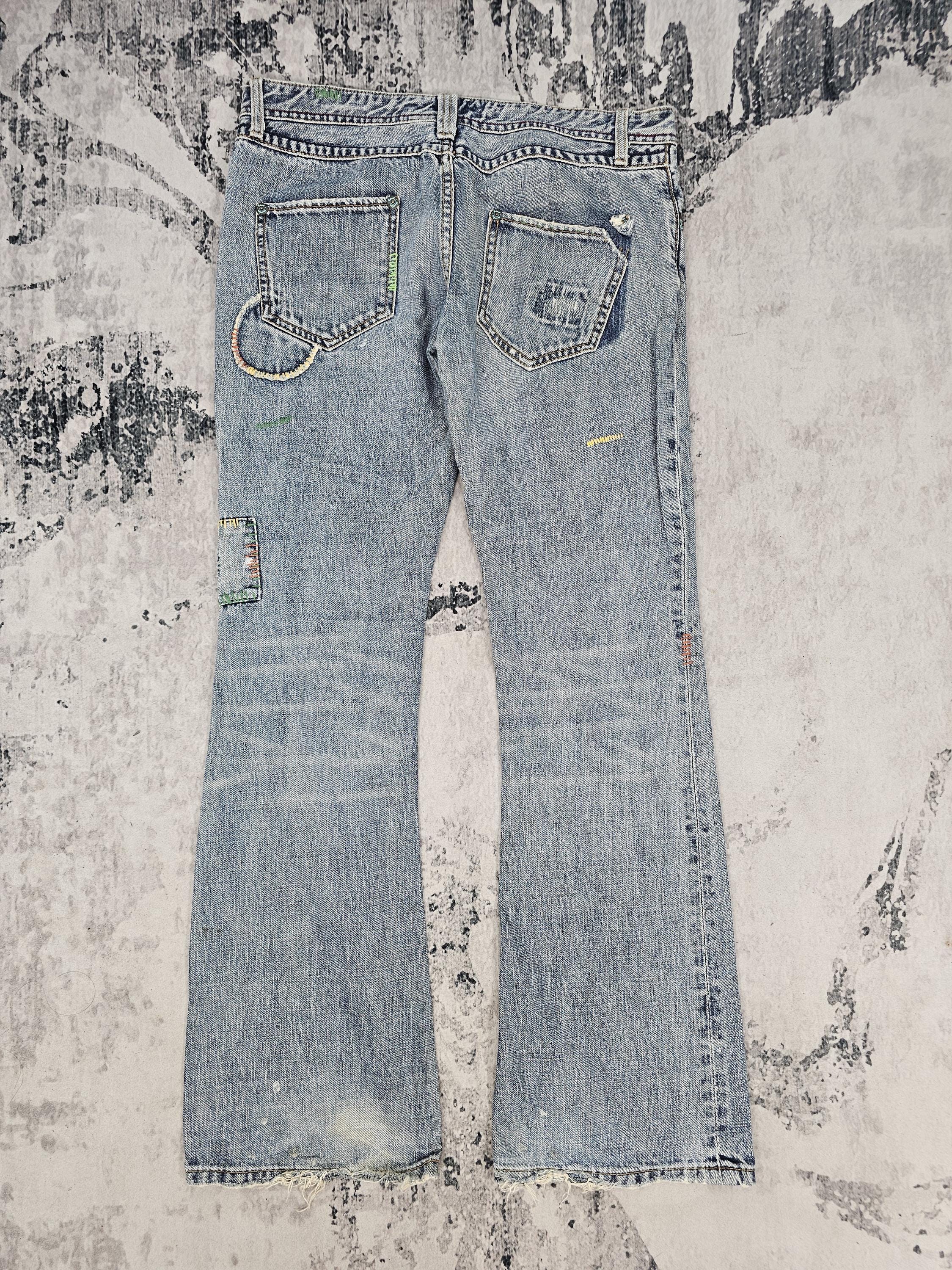 日本ブランド BACK NUMBER パッチワークデザインジーンズ バック